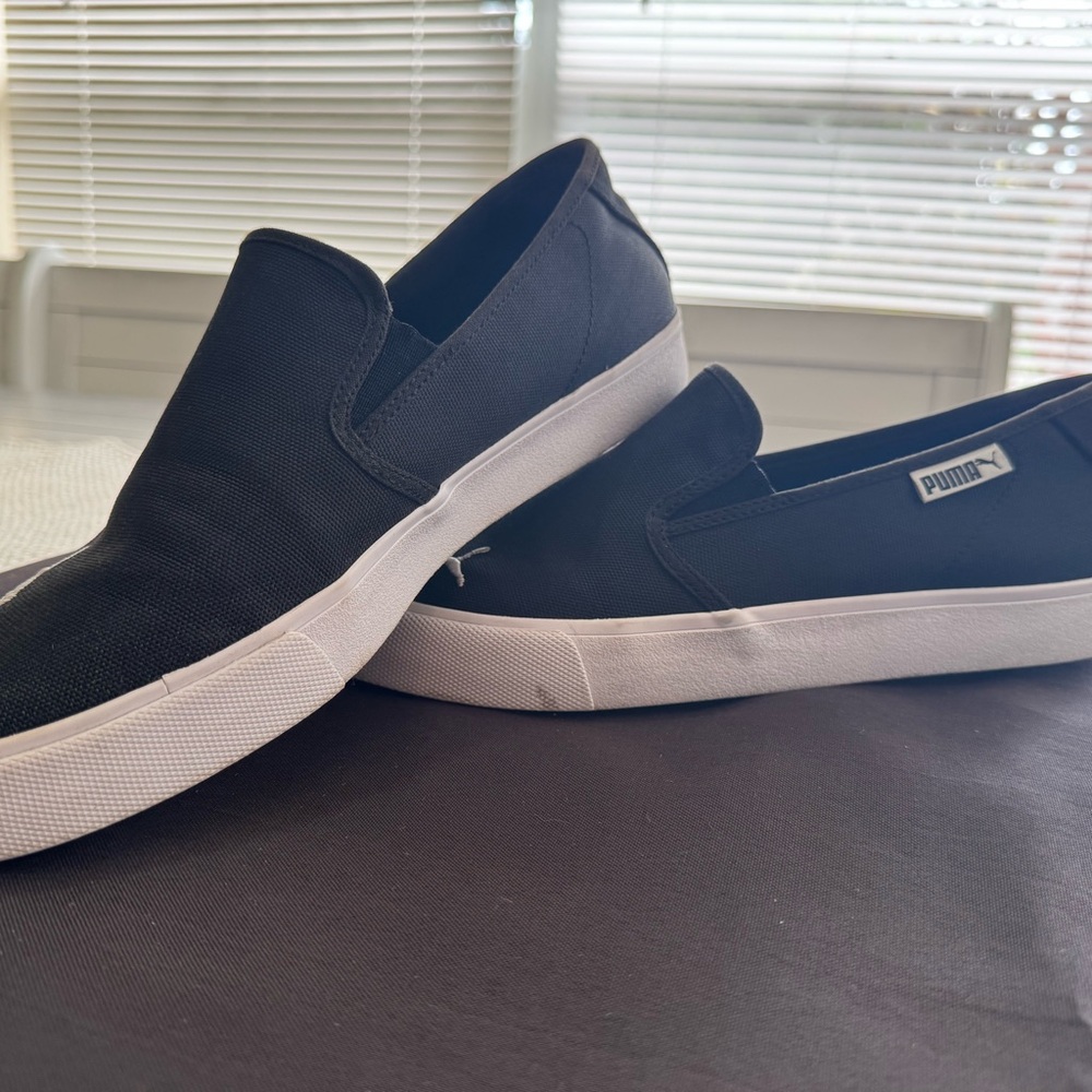 Puma Black Loafers Slip-On Shoes